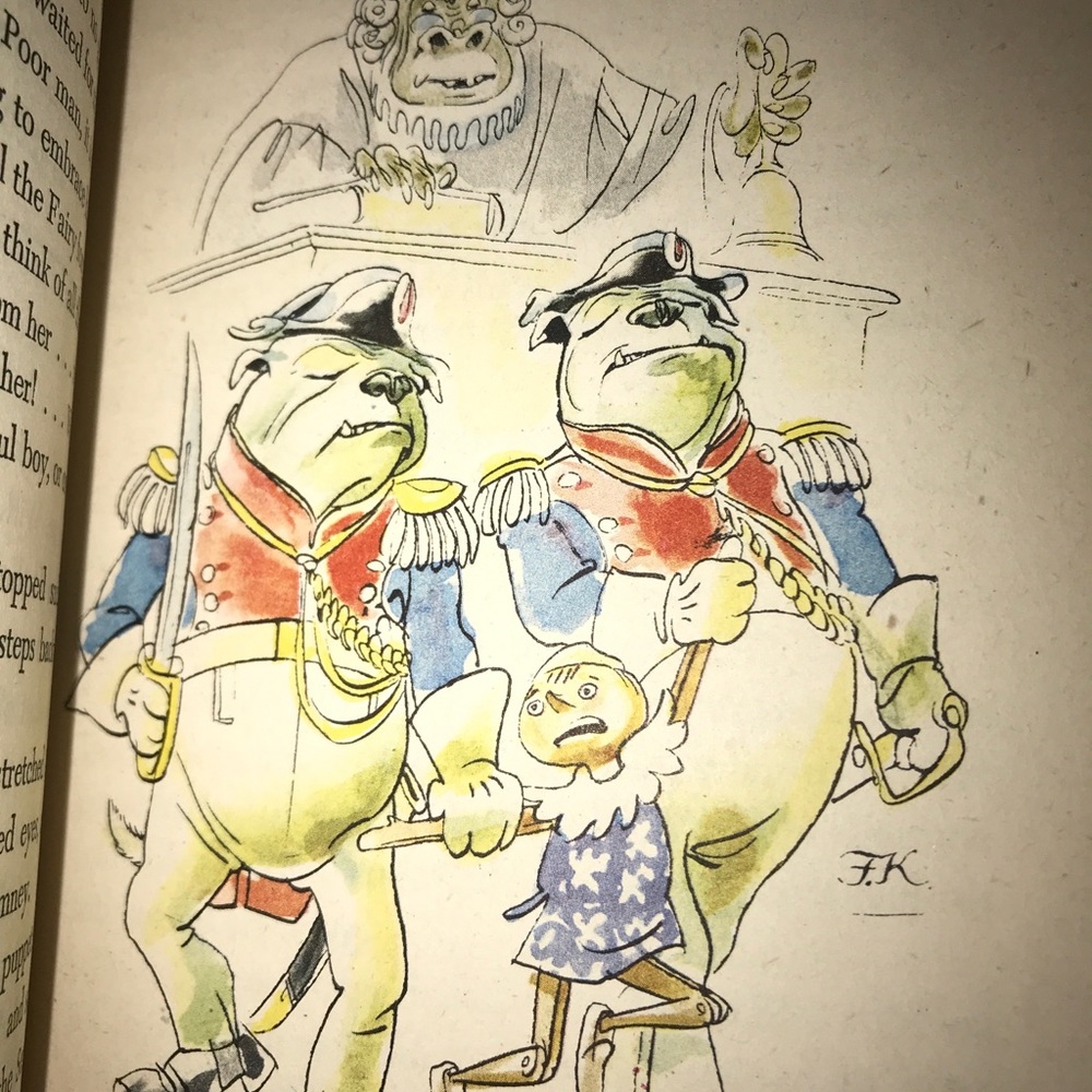 Vintage 1946 adventures of pinocchio Carlo Collodion Fritz Reeder book
